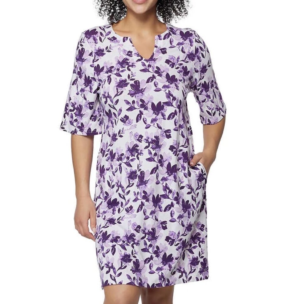 *3 FOR $23* NEW Hang Ten Floral UPF 50 Swimsuit Swim Coverup Midi Sun Dress 12
